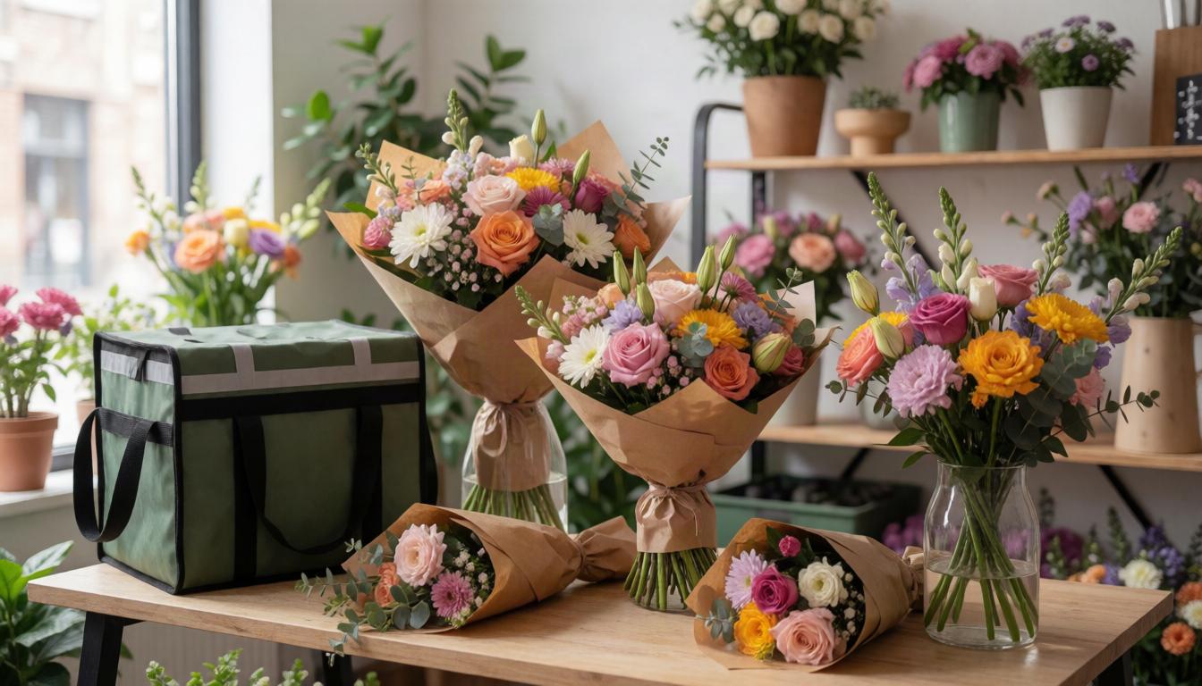 Fresh flowers with a clear process